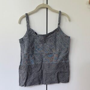 Elegant Gray Linen Camisole Top
